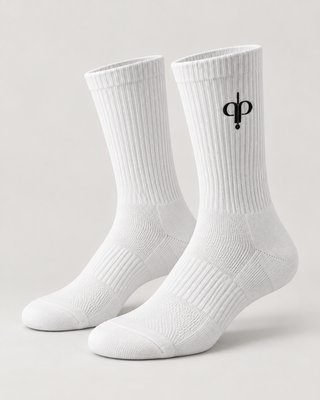 Chaussettes Performance blanches AU PADEL avec monogramme noir