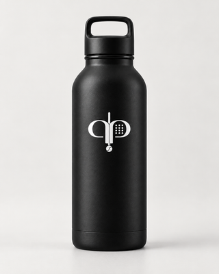 Gourde Premium noire AU PADEL avec monogramme blanc